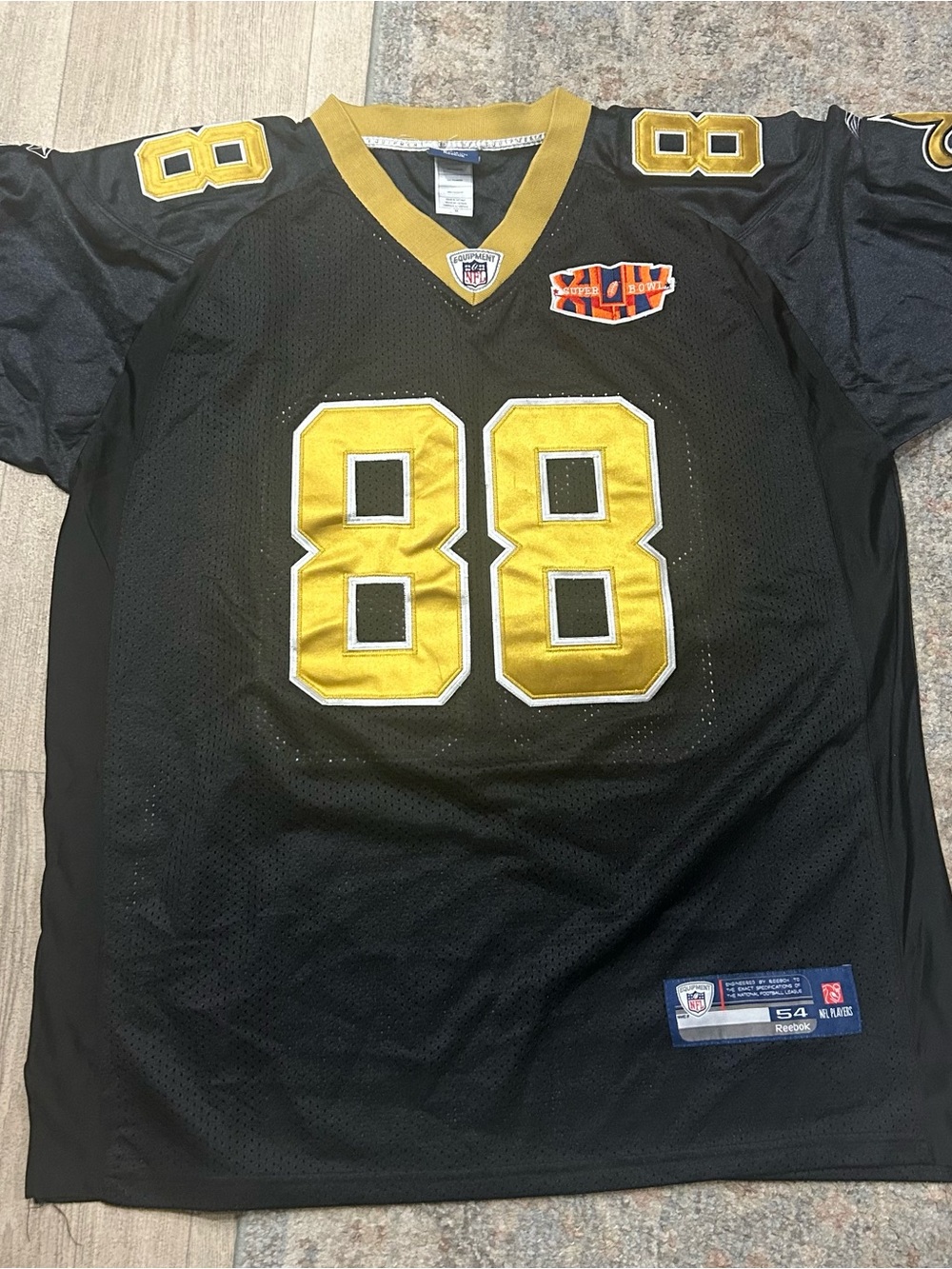 Reebok Black and Gold Football Jersey #88